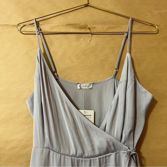 Free People | NWT All My Love Shine Wrap Slip Mini Dress Smokey Lilac Size XS - Picture 5 of 12